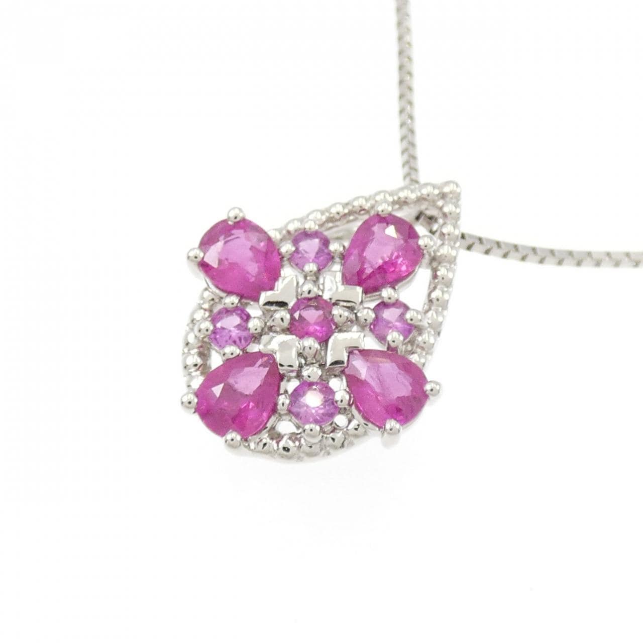 PT ルビー ネックレス 0.50CT