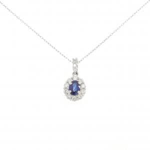 【新品】PT900 サファイヤ ネックレス 0.31CT