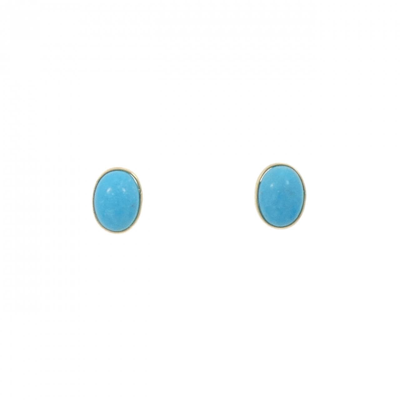[BRAND NEW] K18YG turquoise earrings