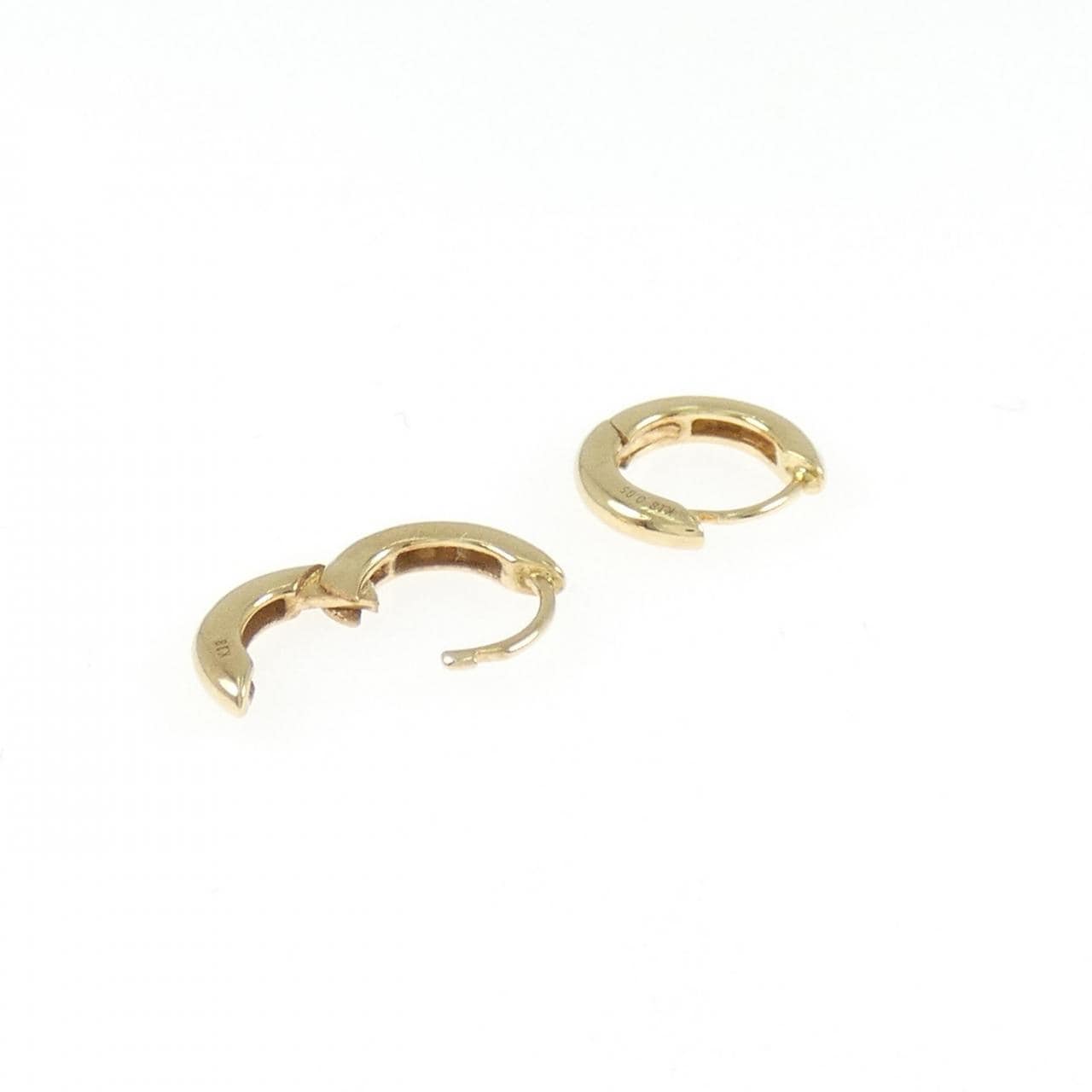 【新品】K18YG ダイヤモンド フープ ピアス 0.05CT