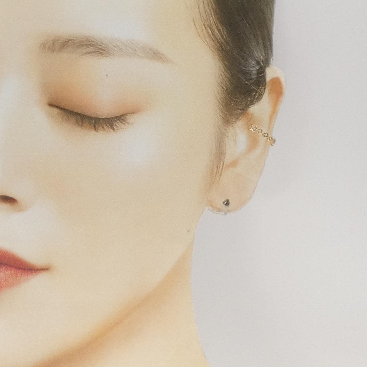 K10YG ダイヤモンド イヤーカフ 片耳