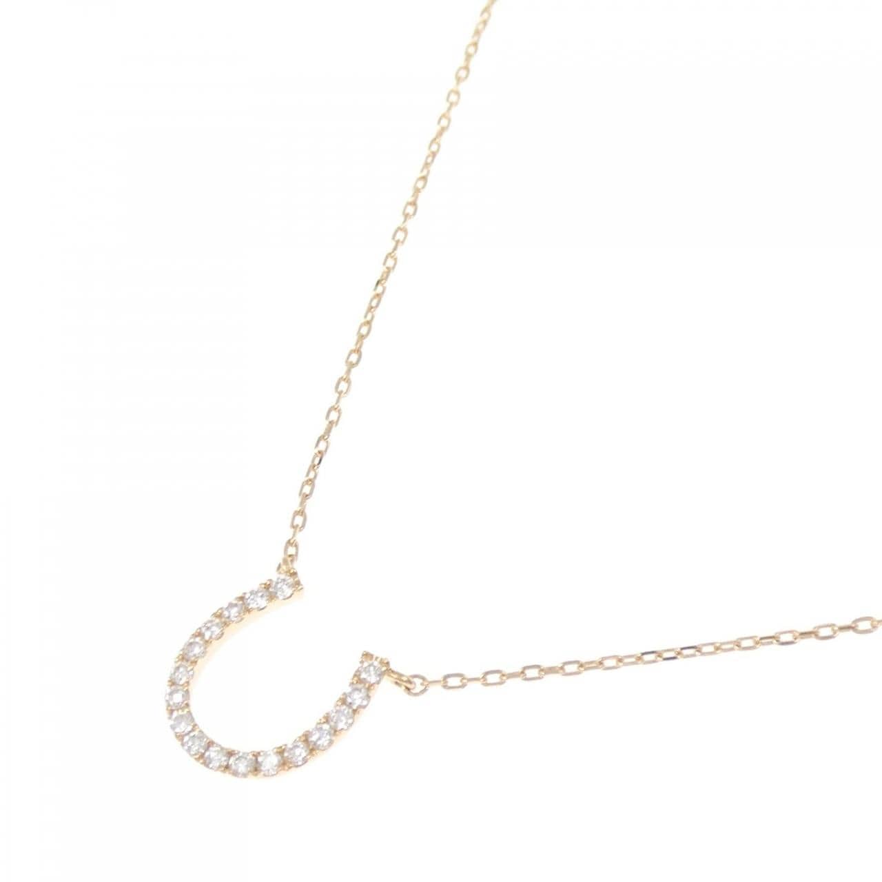 スタージュエリー ホースシュー ダイヤモンド ネックレス 0.05CT