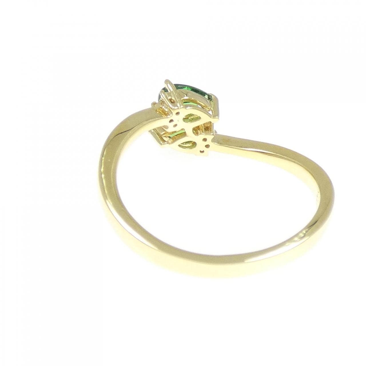 [新品] K18YG石榴石戒指 0.39CT