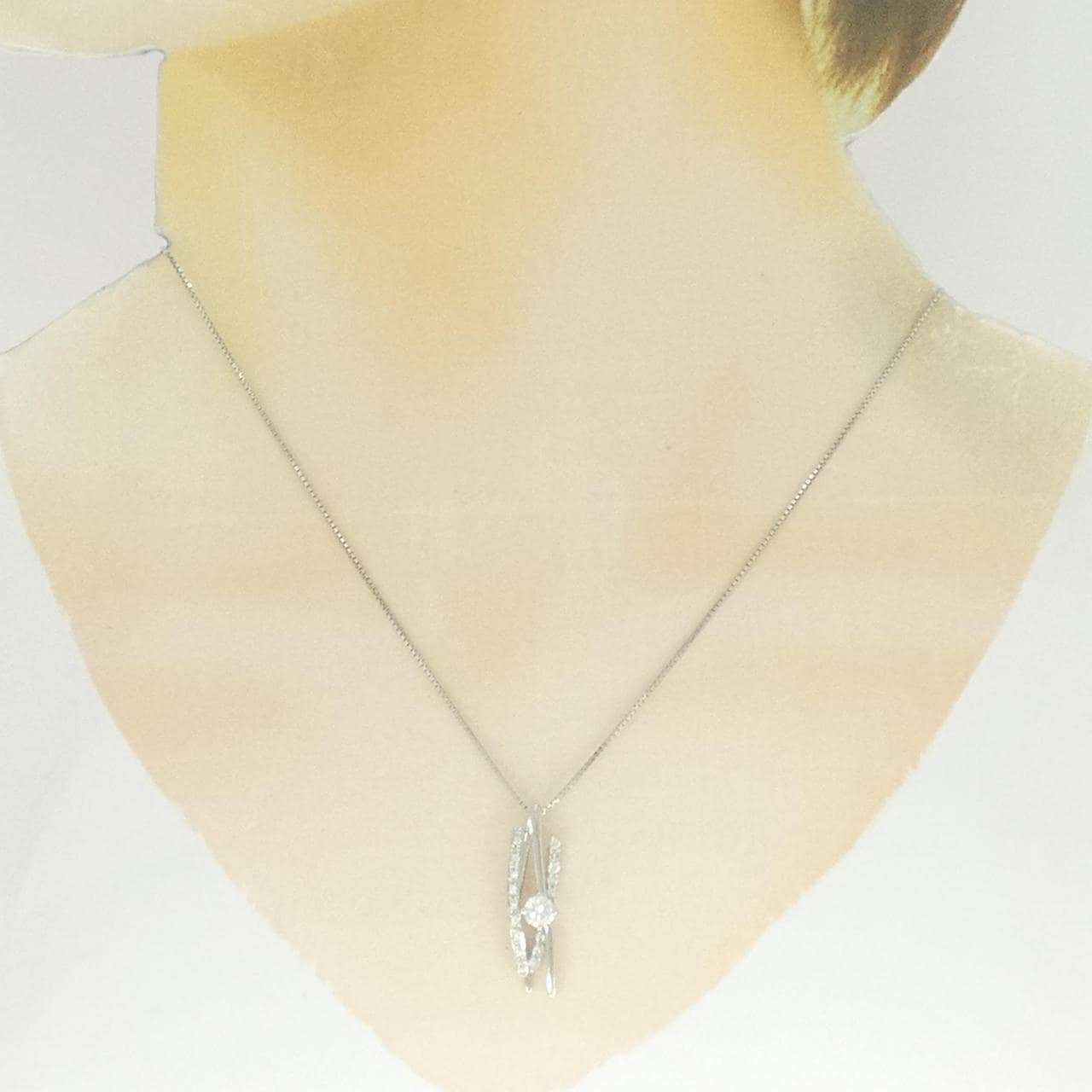 PT900/PT850 ダイヤモンド ネックレス 0.319CT F SI2 VG