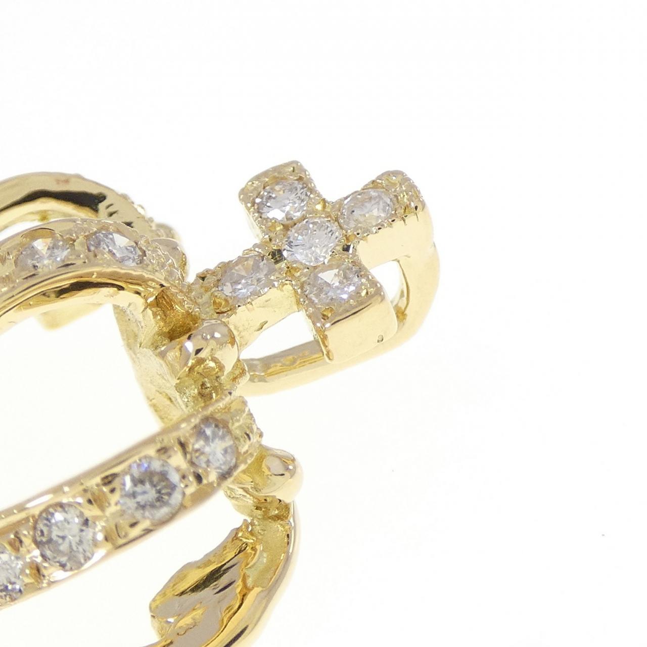 K18YG クラウン ダイヤモンド ペンダント 0.57CT