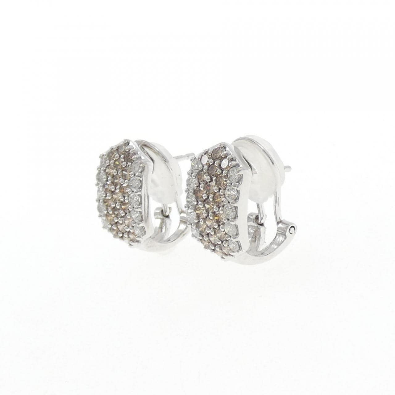 K18WG/K14WG ダイヤモンド ピアス/イヤリング 1.50CT