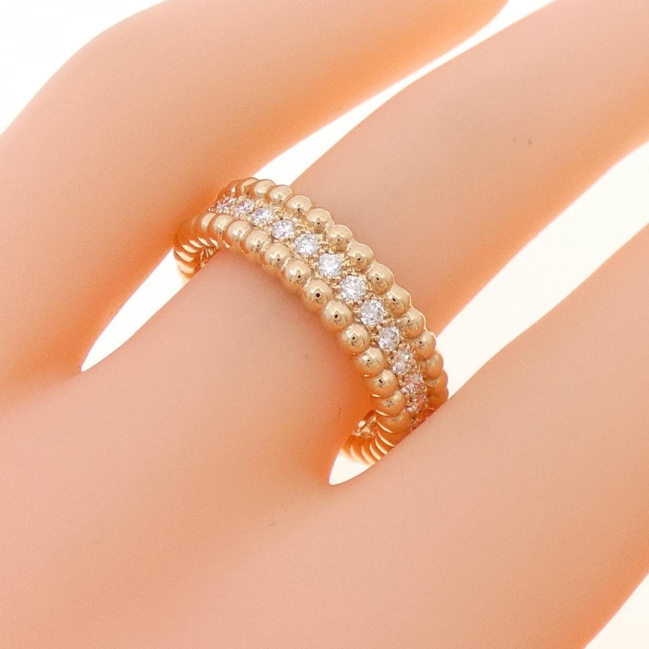 ヴァンクリーフ&アーペル ペルレ ダイヤモンド 1連モデル リング