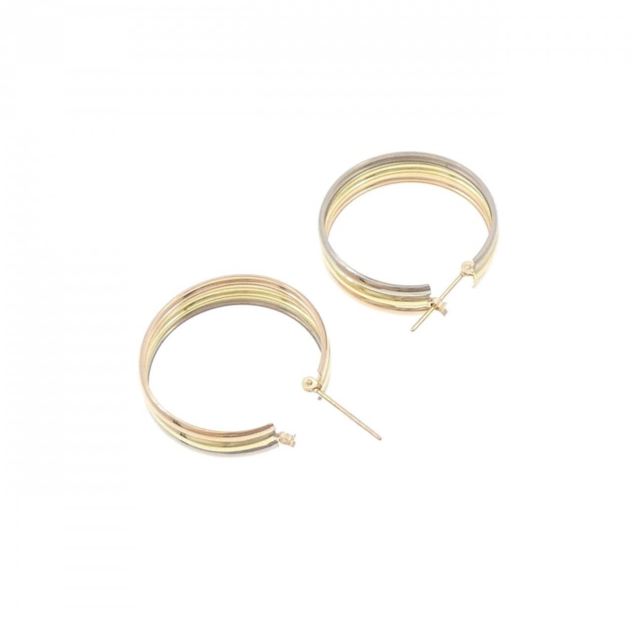 K18スリーカラー ピアス