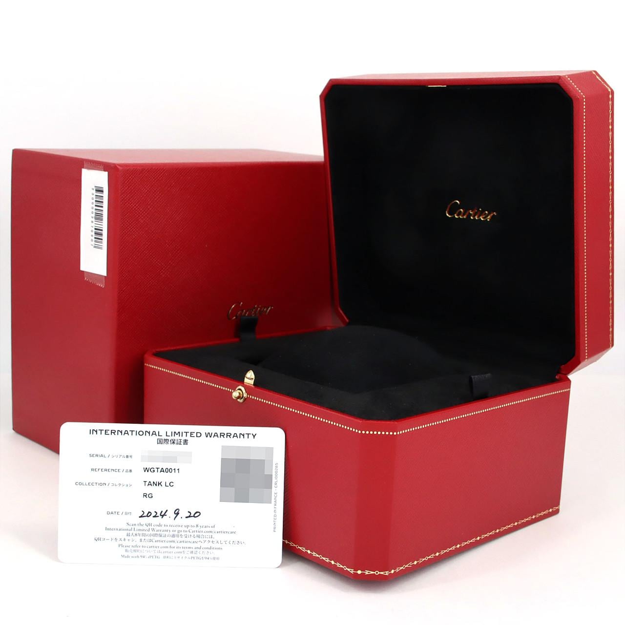 カルティエ タンクルイカルティエLM PG WGTA0011 PG･RG 手巻