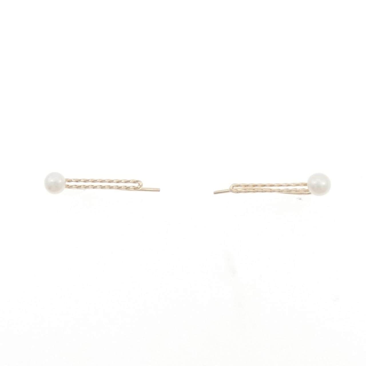 アガット 淡水パール イヤーカフ