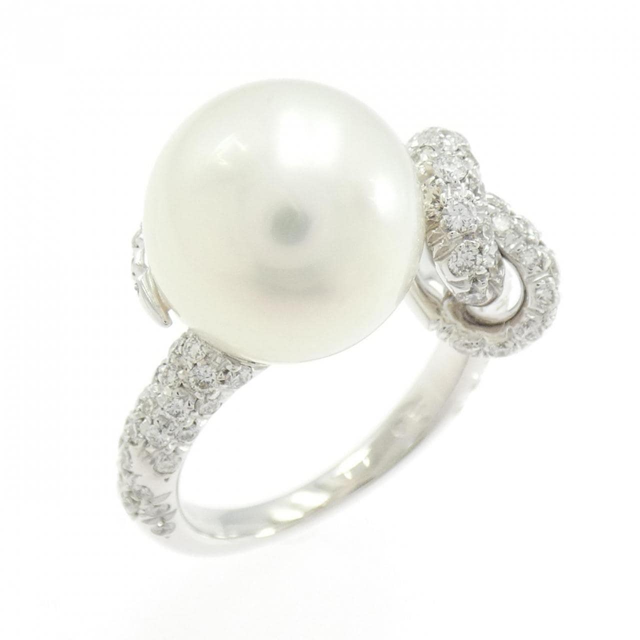 750WG 白蝶パール リング 12.3mm