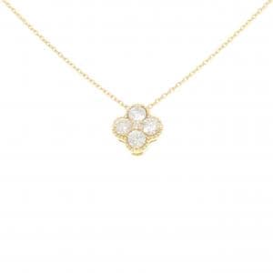 K18YG フラワー ダイヤモンド ネックレス 0.33CT