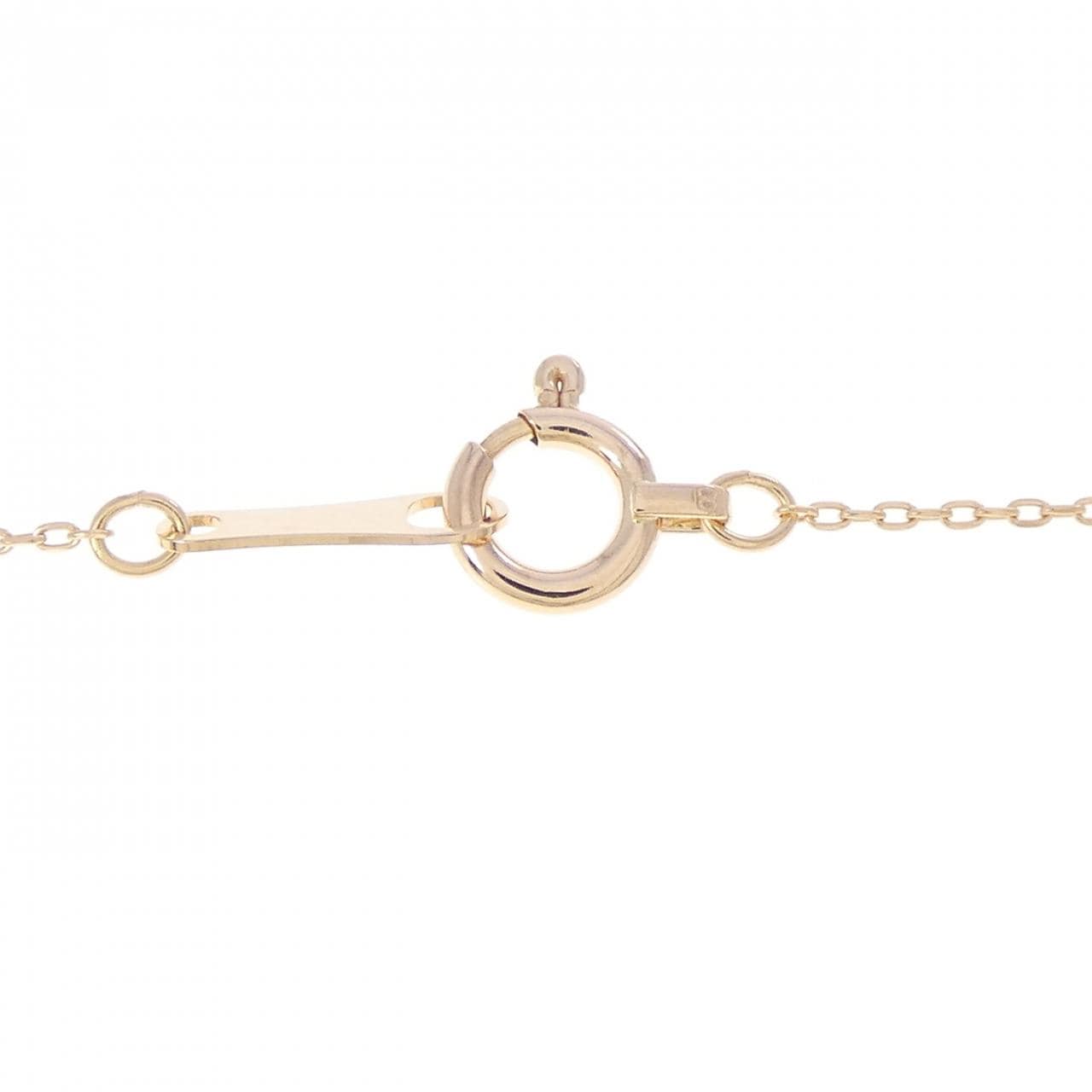 K18PG イニシャルR ダイヤモンド ネックレス 0.01CT