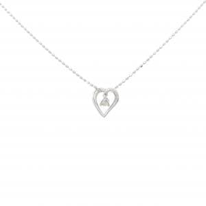 K18WG ハート ダイヤモンド ネックレス 0.03CT