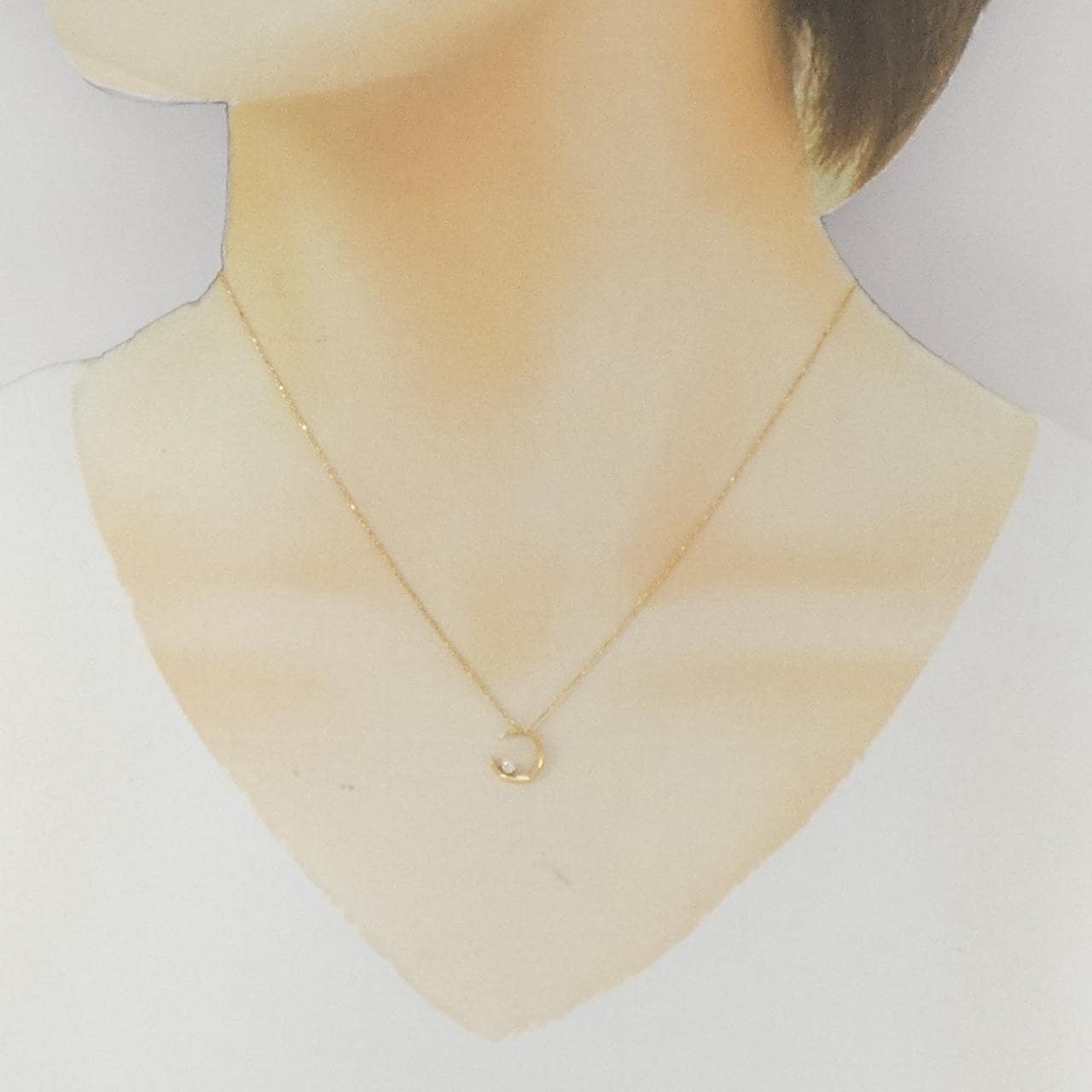 スタージュエリー ムーン ダイヤモンド ネックレス 0.02CT