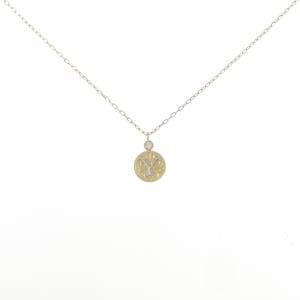 アガット イニシャル ネックレス 0.01CT