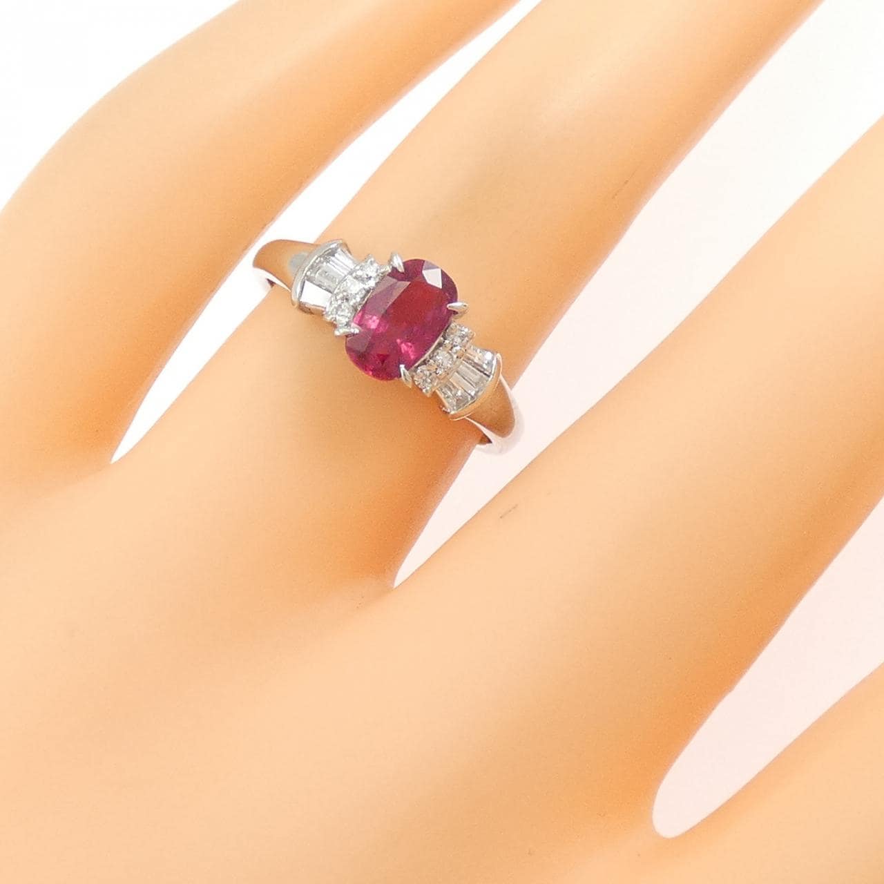 PT900 ルビー リング 0.80CT