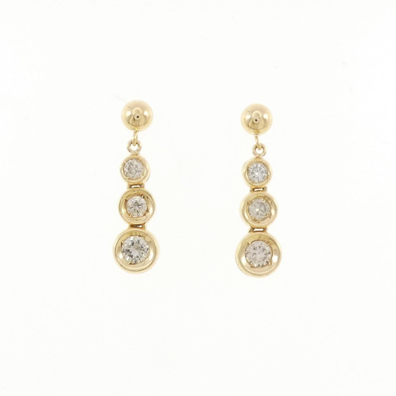 K18YG ダイヤモンド ピアス 0.60CT