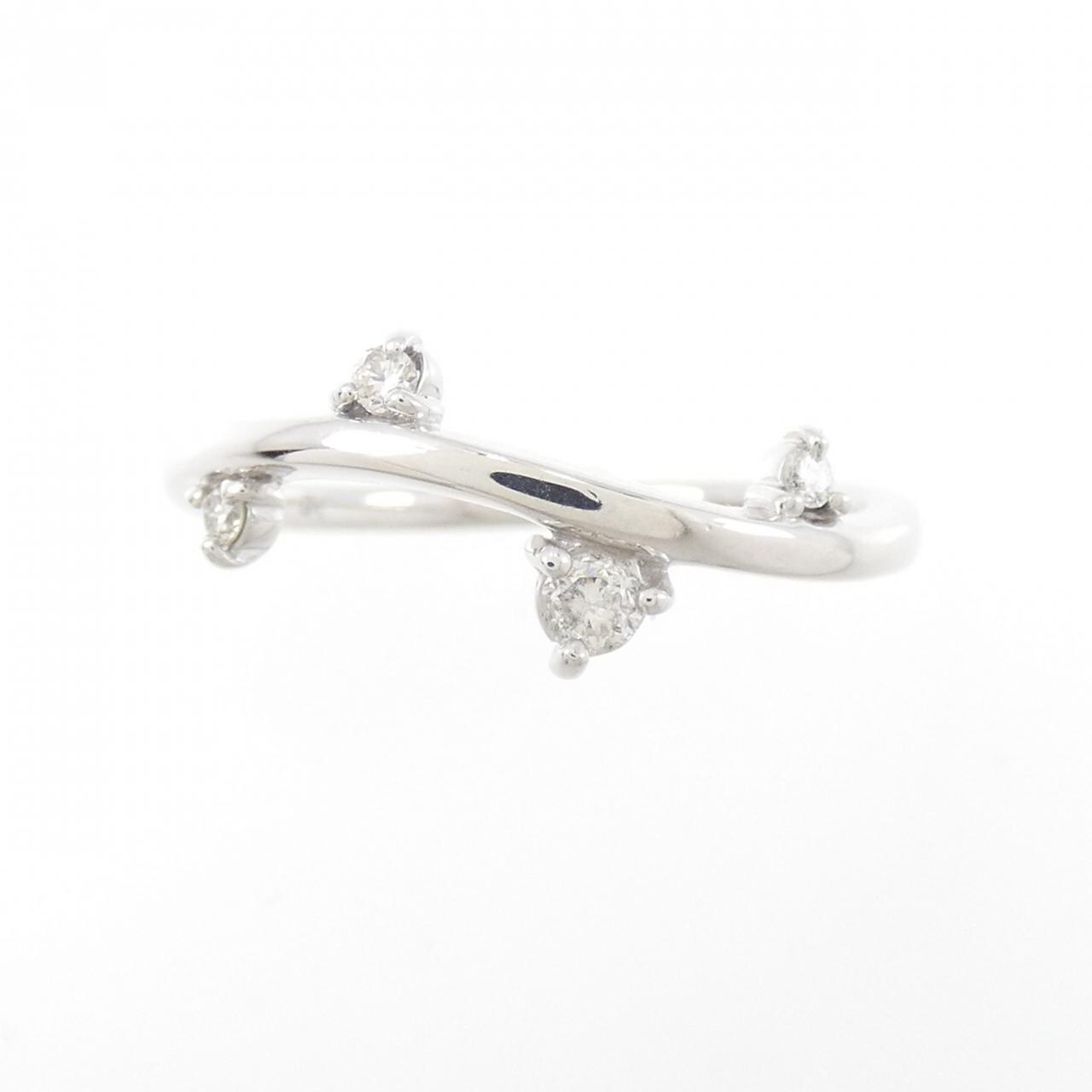 K18WG ダイヤモンド リング 0.09CT
