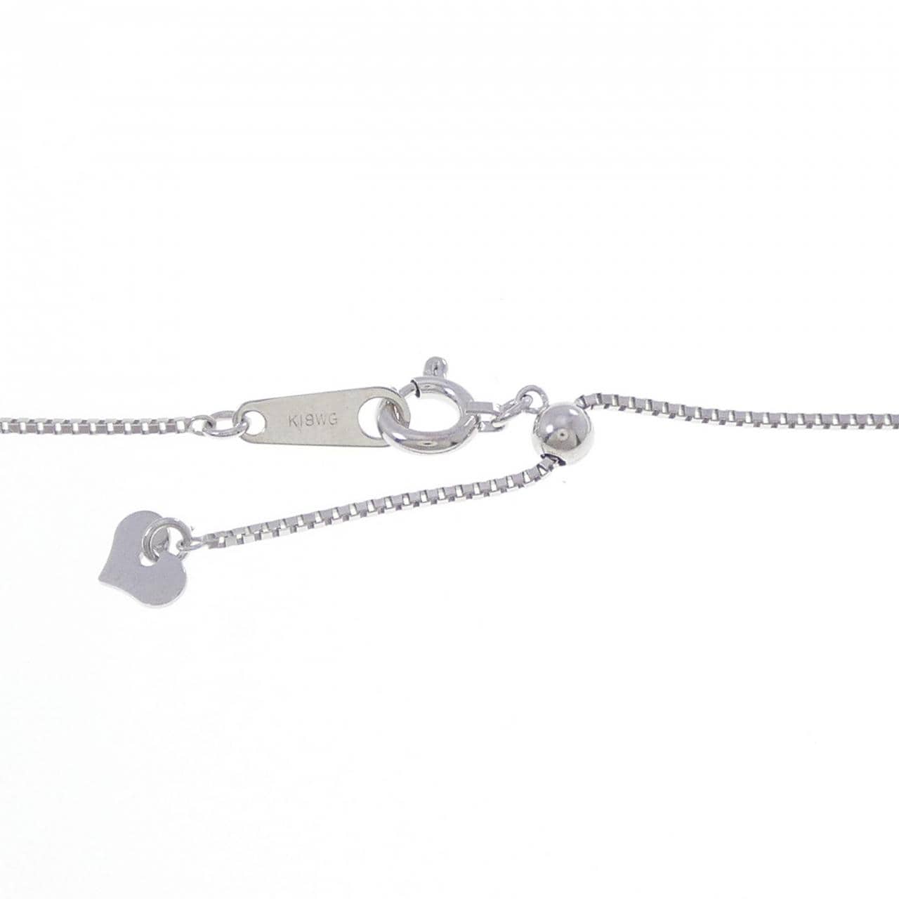 K18WG ルビー ネックレス 0.32CT