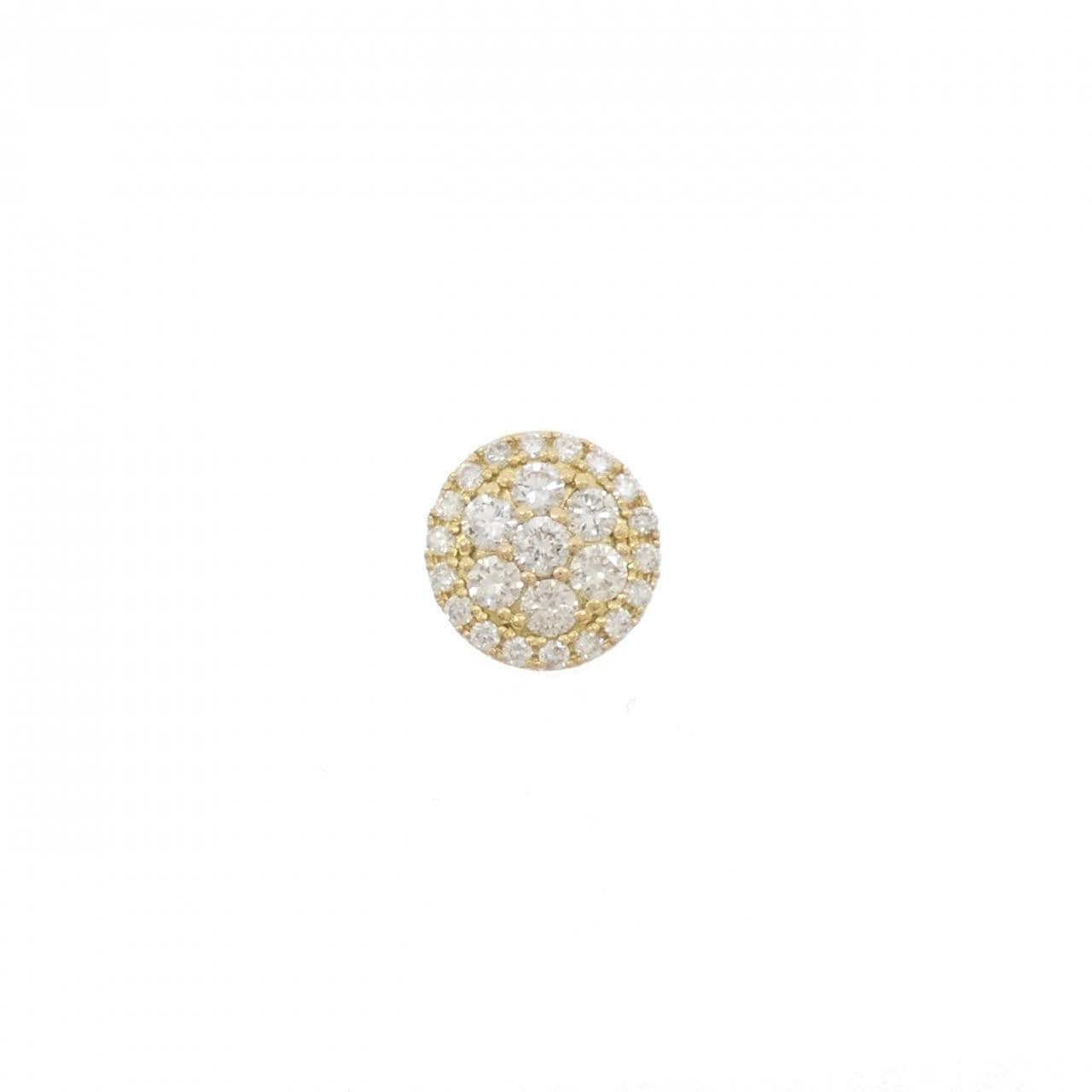 K18YG ダイヤモンド ピアス 0.50CT 片耳