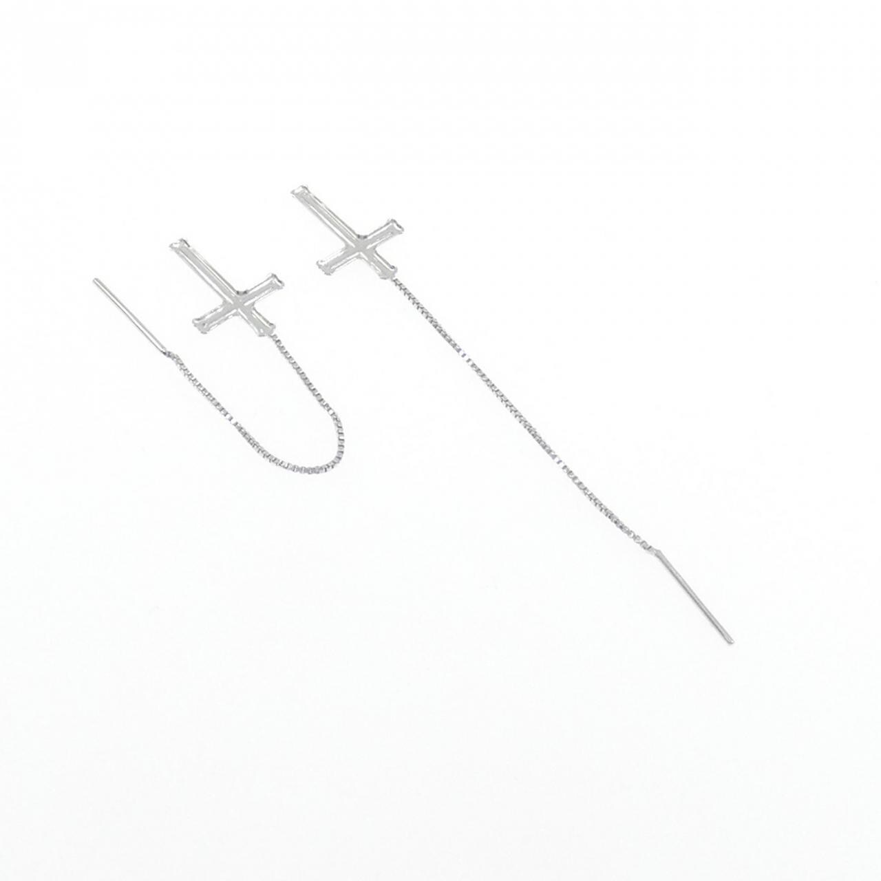 K14WG Cross Earrings