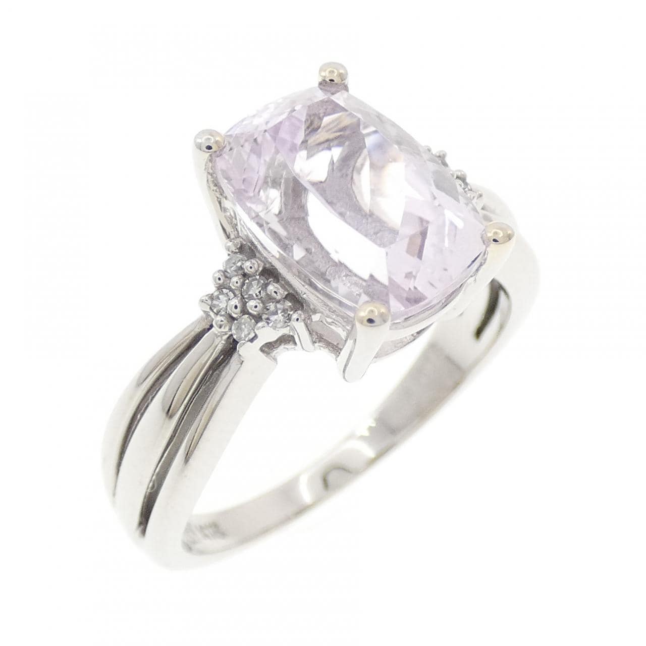 K18WG クンツァイト リング 2.7CT
