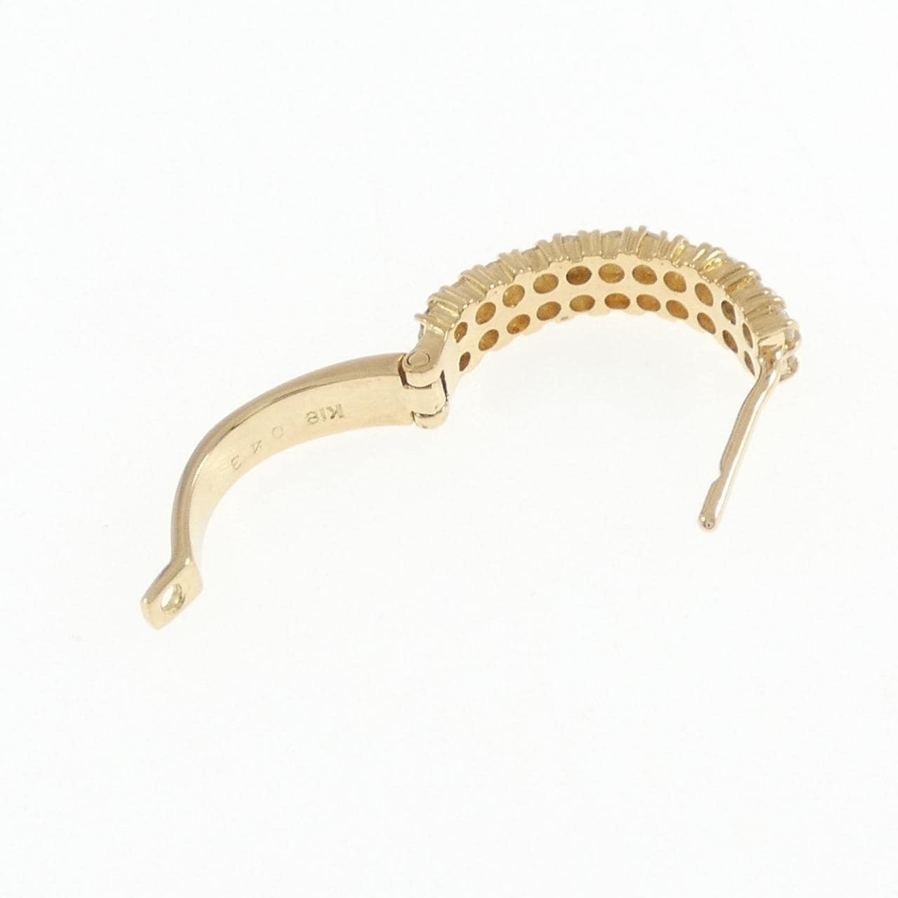 K18YG ダイヤモンド ピアス 0.43CT 片耳