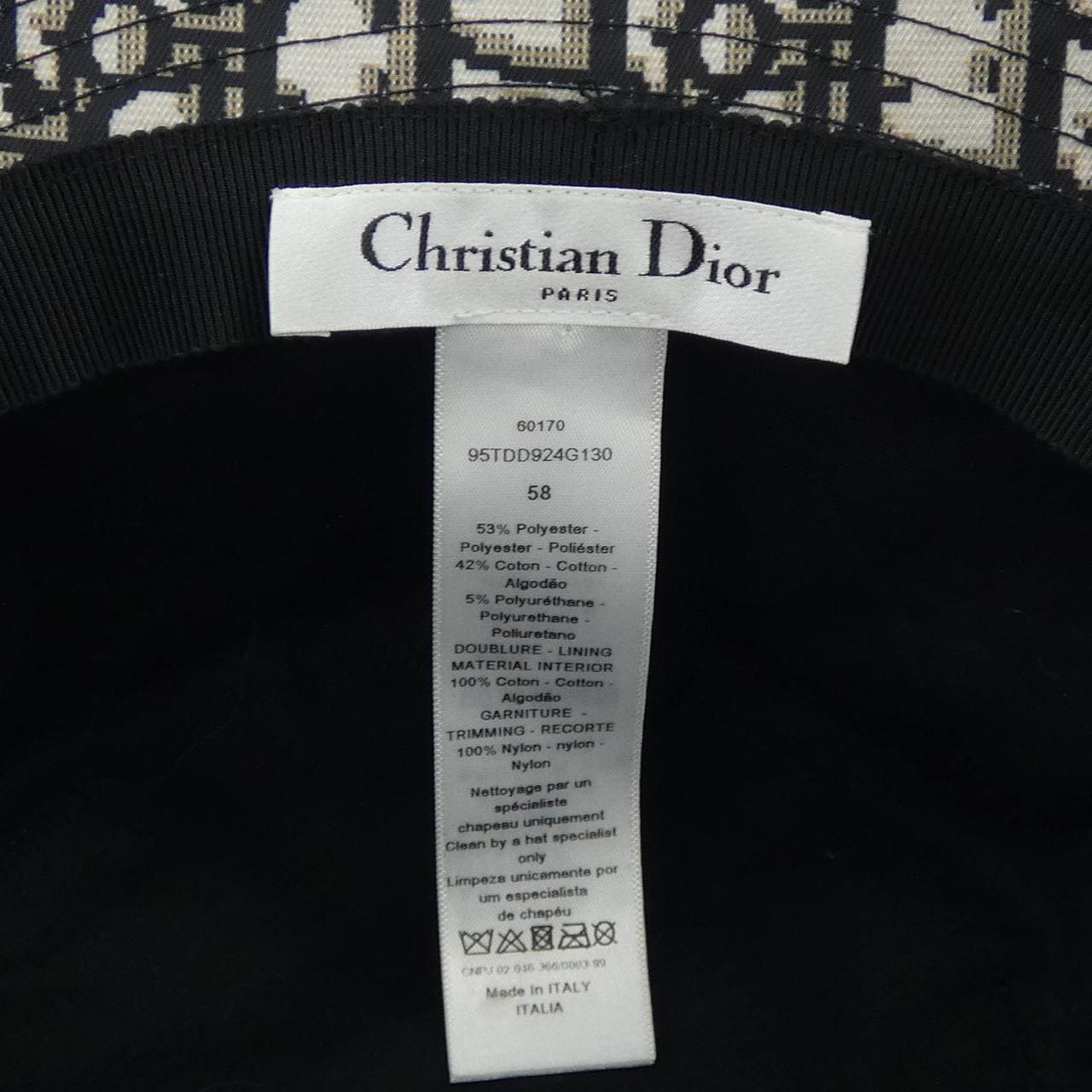クリスチャンディオール CHRISTIAN DIOR TEDDY-D ボブハット 95TDD924G130 ハット