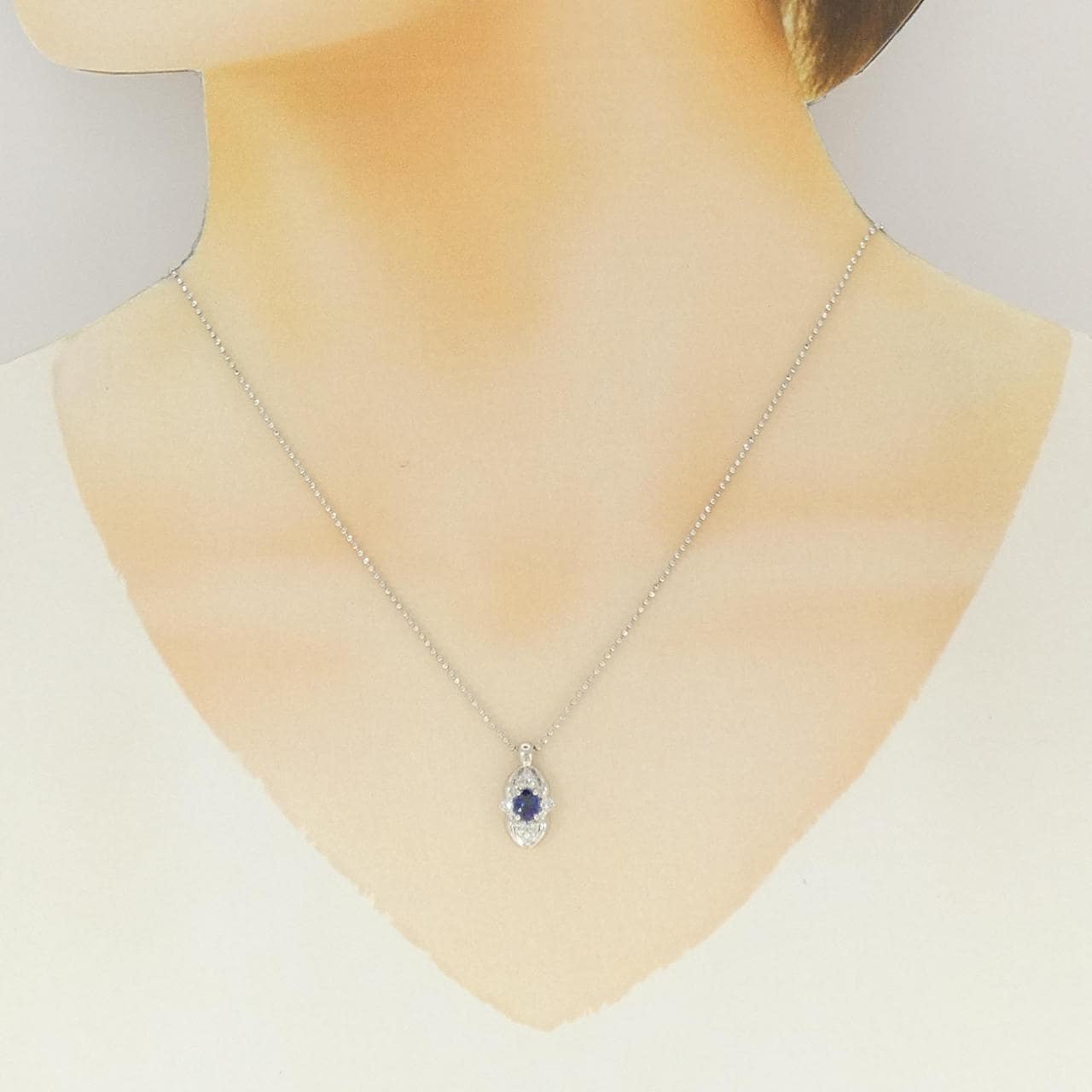 PT900/PT850 サファイヤ ネックレス 0.39CT
