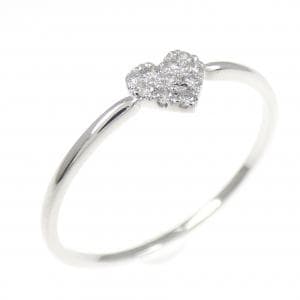 K18WG ハート ダイヤモンド リング 0.05CT