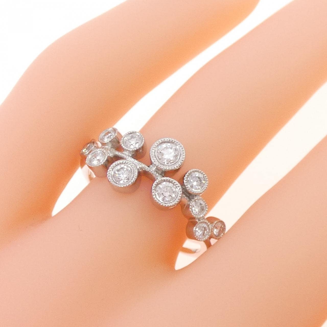 K18WG ダイヤモンド リング 0.46CT