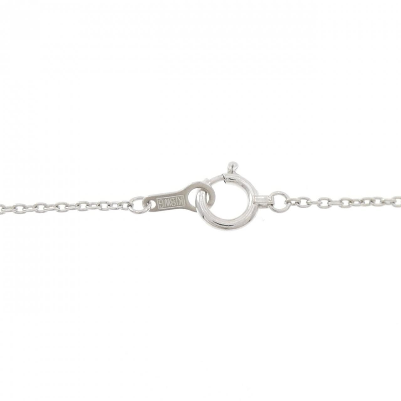 K18WG クロス ダイヤモンド ネックレス 0.30CT