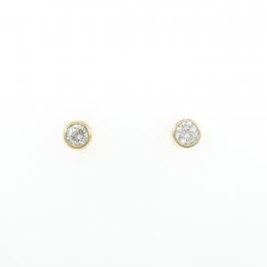 K18YG ソリティア ダイヤモンド ピアス 0.30CT