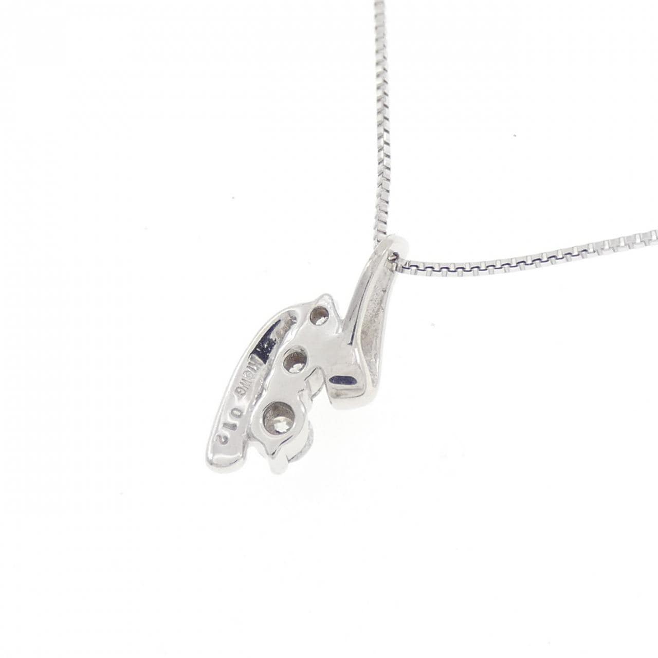 K18WG ダイヤモンド ネックレス 0.12CT