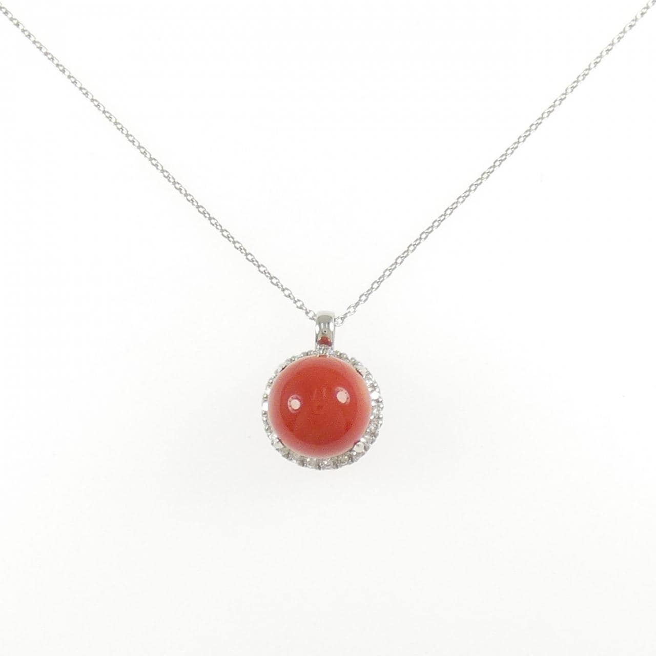 PT900/PT850 サンゴ ネックレス 6.325CT
