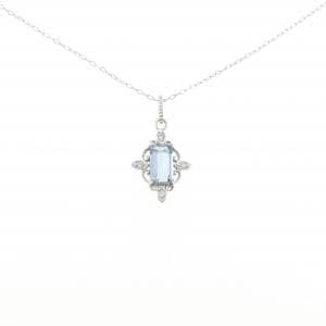 K18WG アクアマリン ネックレス 0.57CT