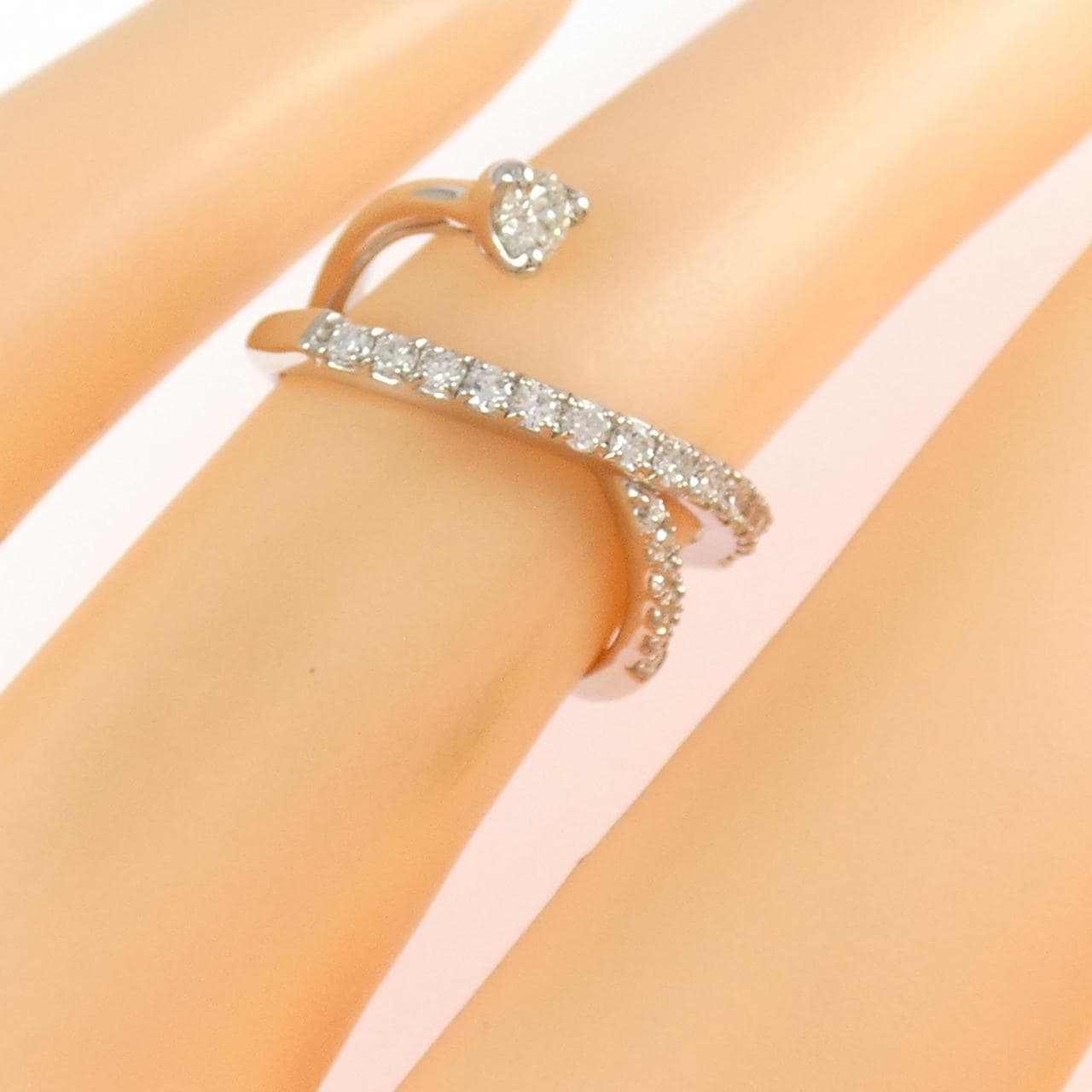 PT950 ダイヤモンド リング 0.101CT