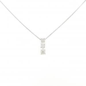 PT900/PT850 スリーストーン ダイヤモンド ネックレス 1.01CT