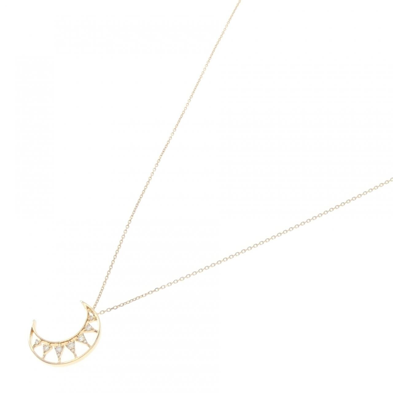 スタージュエリー ムーン ダイヤモンド ネックレス 0.10CT