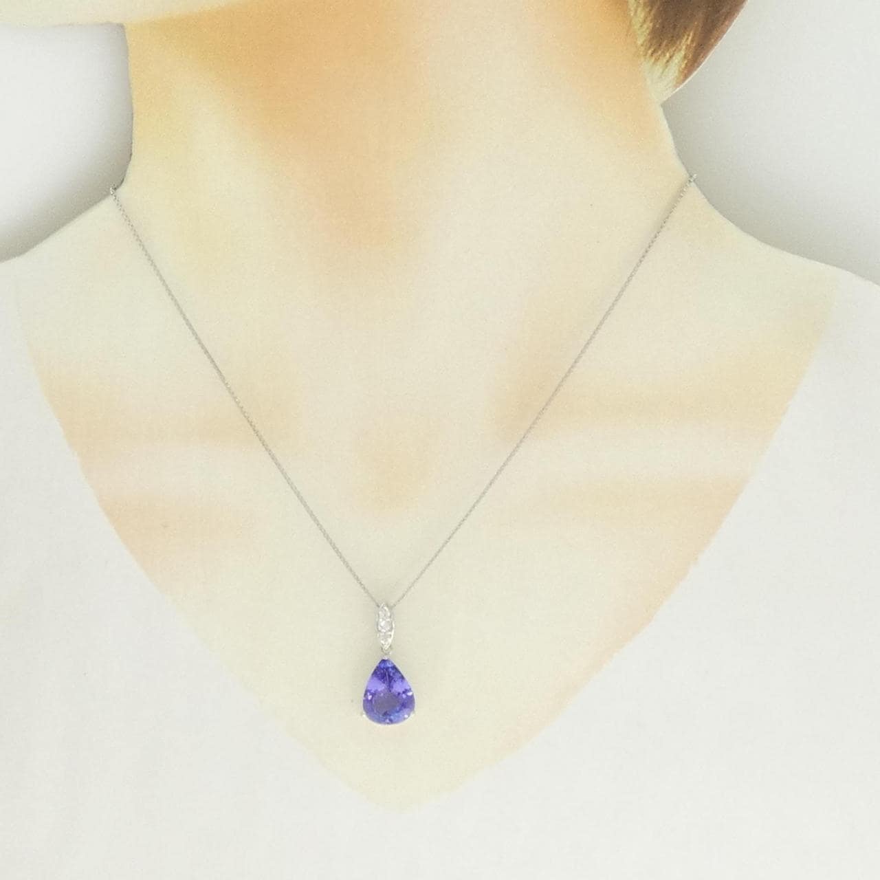 PT900/PT850 タンザナイト ネックレス 4.71CT