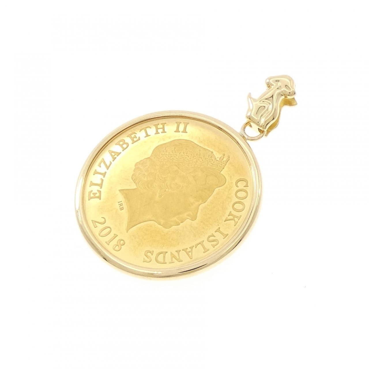 18KYG(枠) コイン ペンダント