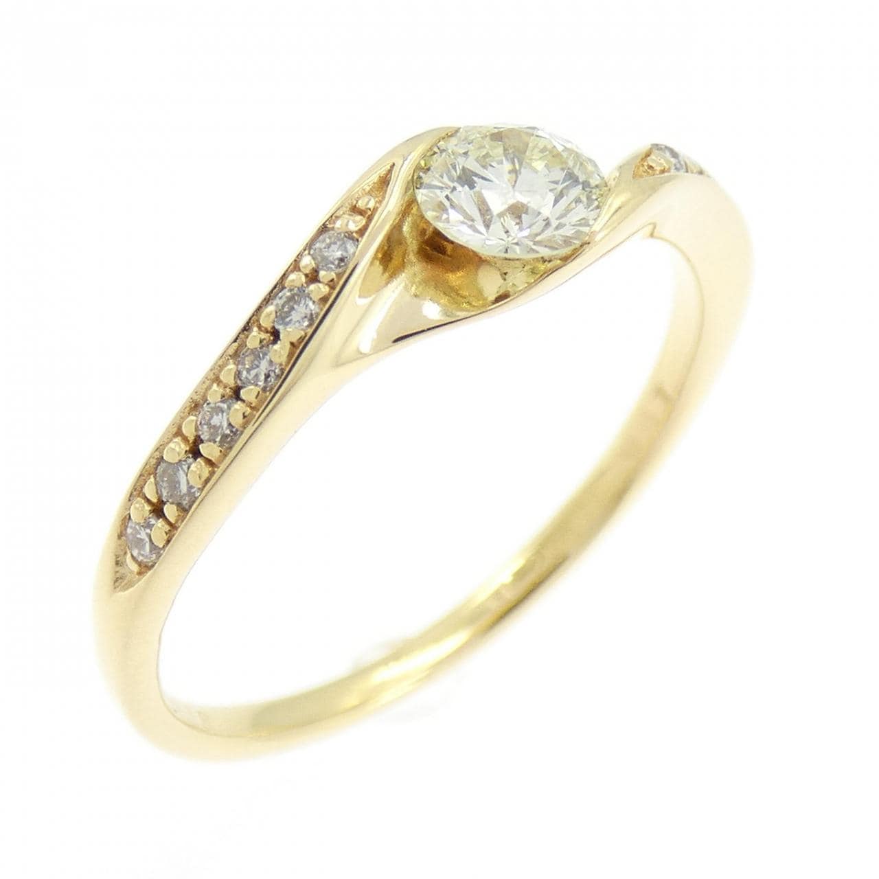 K18YG ダイヤモンド リング 0.257CT