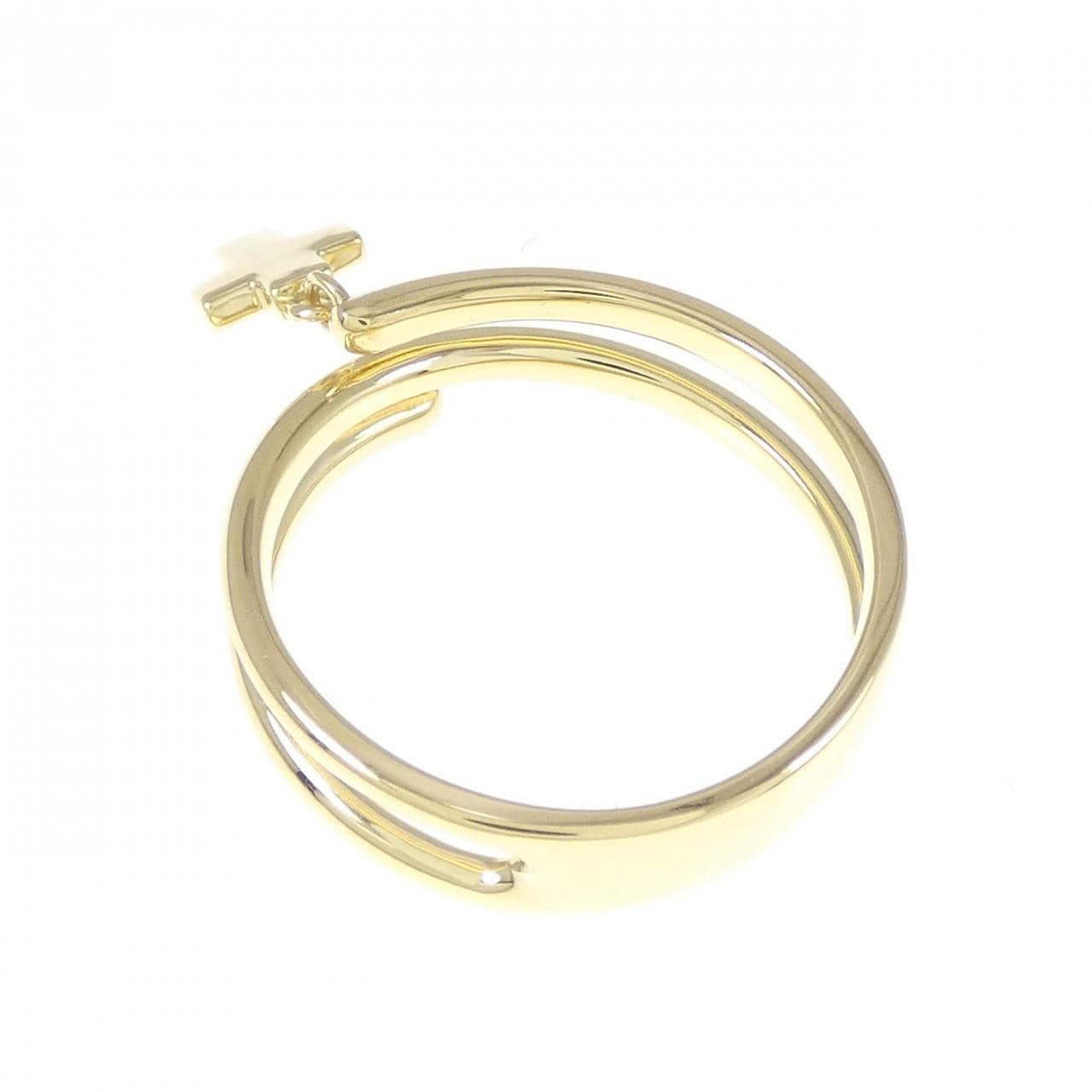 K18YG クロス ダイヤモンド リング 0.05CT