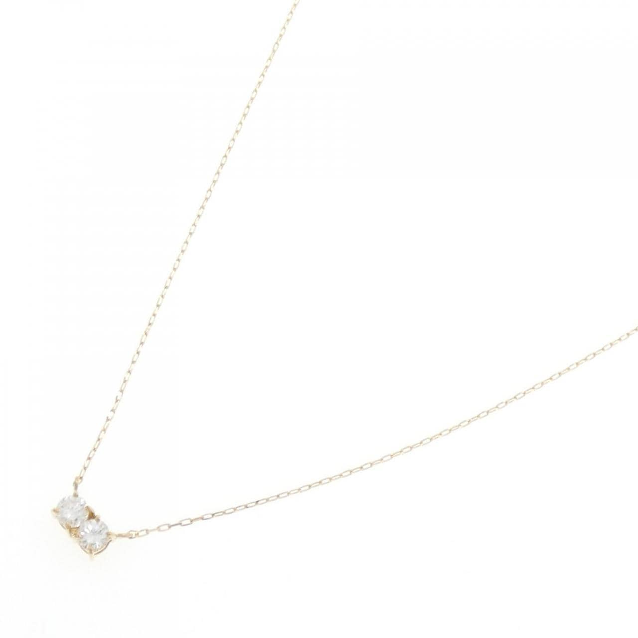 【リメイク】K18YG ダイヤモンド ネックレス 0.16CT