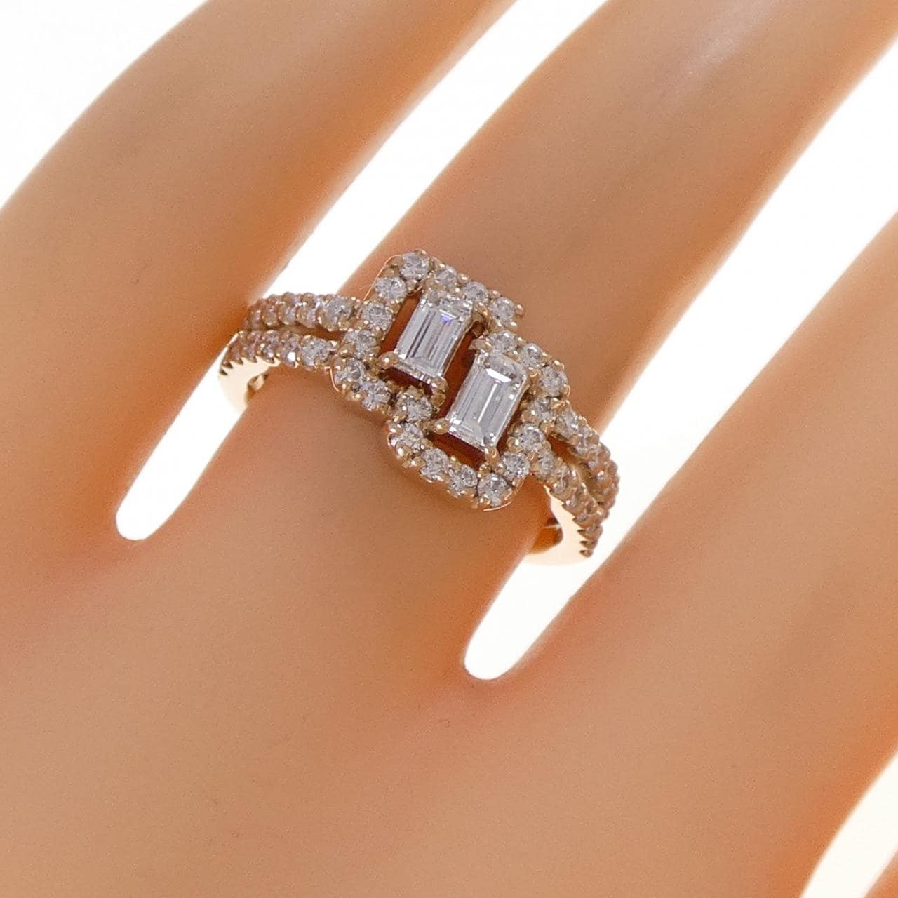 K18PG ダイヤモンド リング 1.00CT