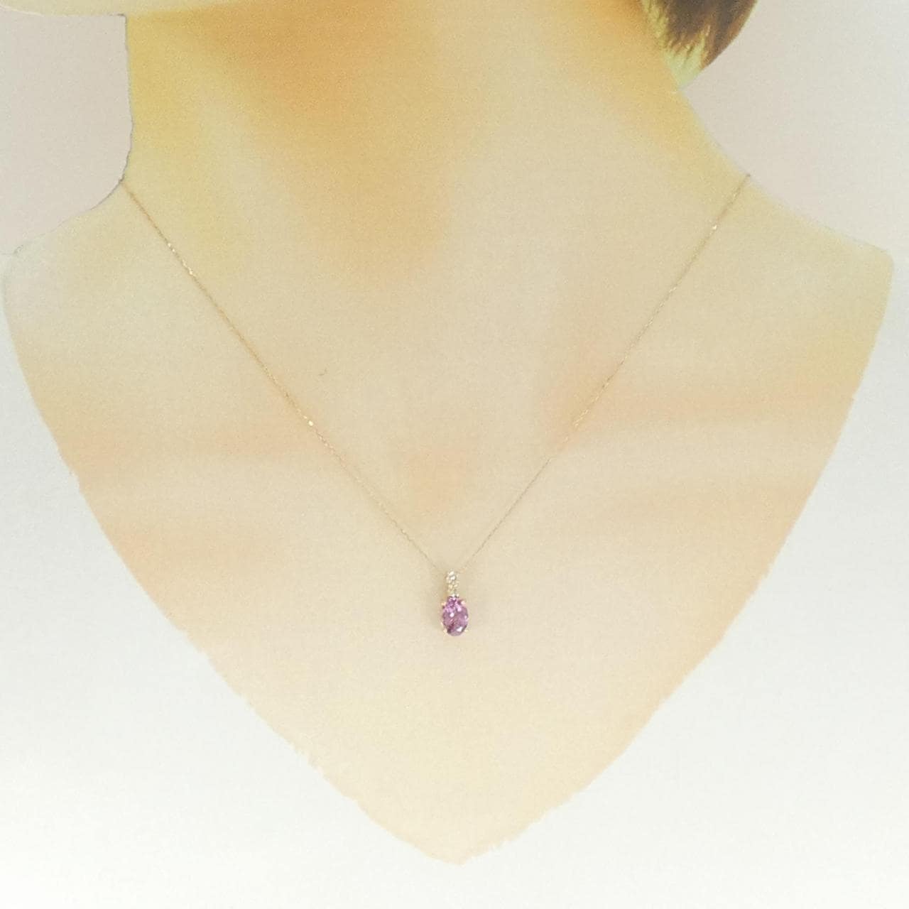 K18PG ガーネット ネックレス 0.60CT