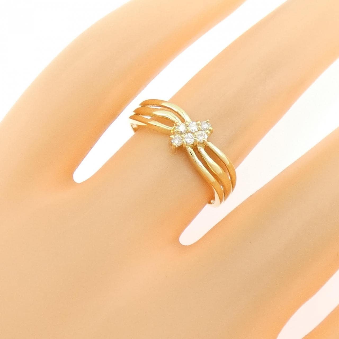 K18YG ダイヤモンド リング 0.10CT