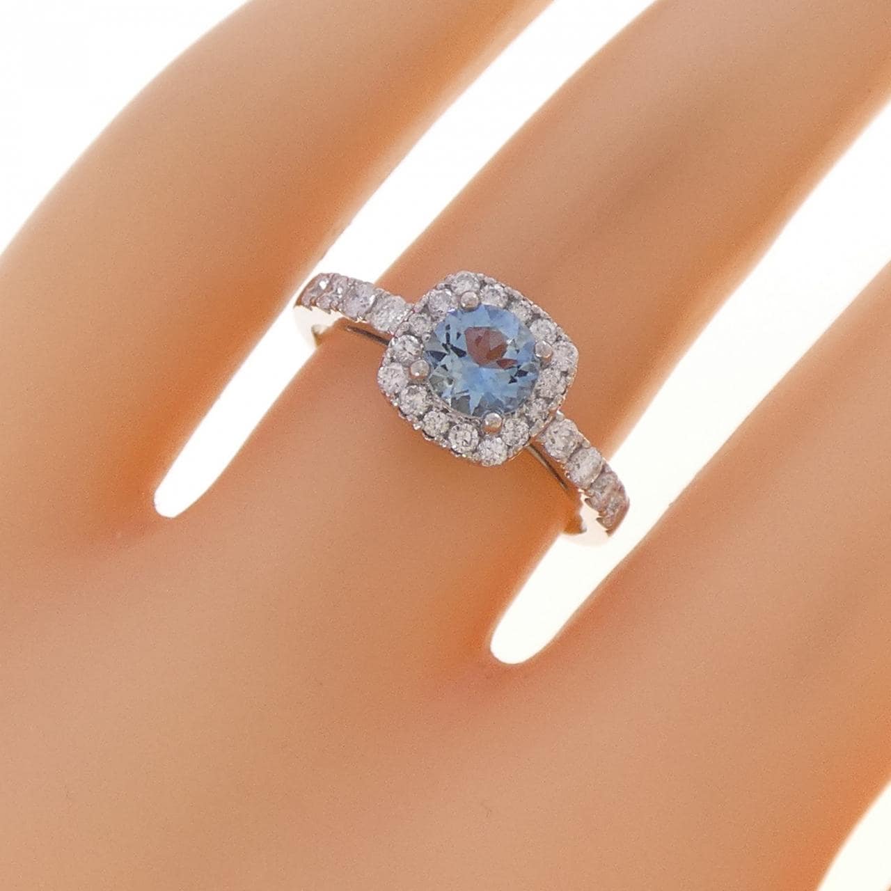 PT900 アクアマリン リング 0.43CT