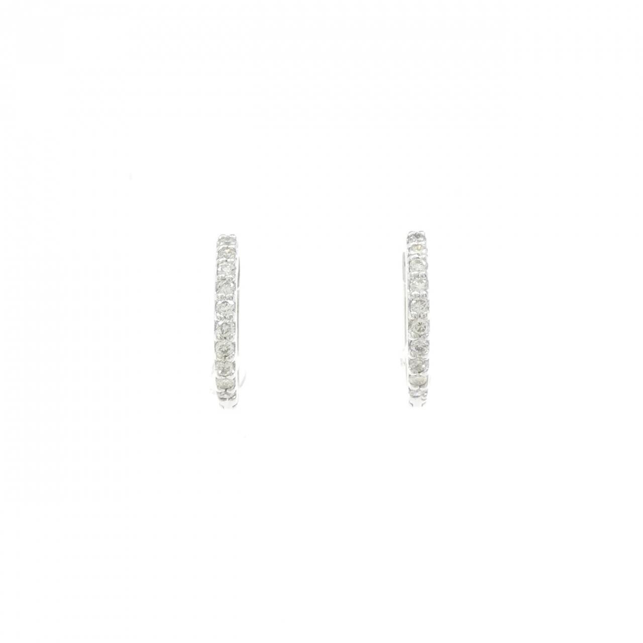 K18WG ダイヤモンド ピアス 0.16CT
